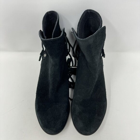 Sorel Black Farah Suede Booties Wrap Tasseled Western Ankle Slip On Boot Boho 7 - Picture 5 of 10